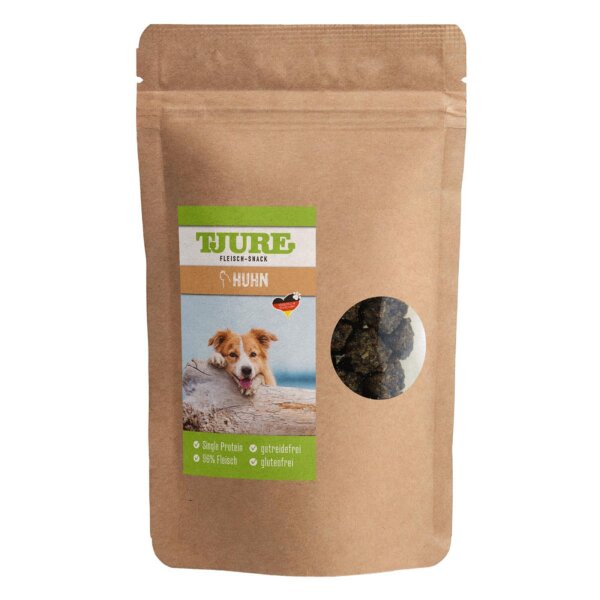 Tjure Hund - Snack Huhn 150 g | Proteinreich | reines Fleischvergnügen |