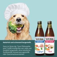 TJURE - Kraftbrühe Geflügel - 6er Pack | Energie und Kraft für  Katze und Hund | Mineralien