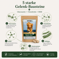 TJURE - Gelenk Tabs 2 x 250 g  Spar Pack | Reduziert Gelenkprobleme | fördert Gelenkgesundheit