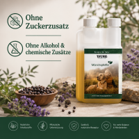 TJURE - Mönchspfeffer Liquid - 500 ml  | Hormonbalance für glückliche Hunde |  bei Läufigkeit | Scheinträchtigkeit