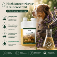 TJURE - Mönchspfeffer Liquid - 500 ml  | Hormonbalance für glückliche Hunde |  bei Läufigkeit | Scheinträchtigkeit