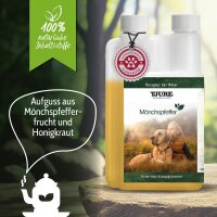 TJURE - Mönchspfeffer Liquid - 1500 ml  | Hormonbalance für glückliche Hunde |  bei Läufigkeit | Scheinträchtigkeit