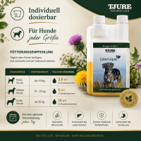 TJURE - Leber Liquid - 500 ml | liefert deinem Hund wertvolle Bitterstoffe und Kräuter