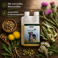 TJURE - Leber Liquid - 500 ml | liefert deinem Hund wertvolle Bitterstoffe und Kräuter