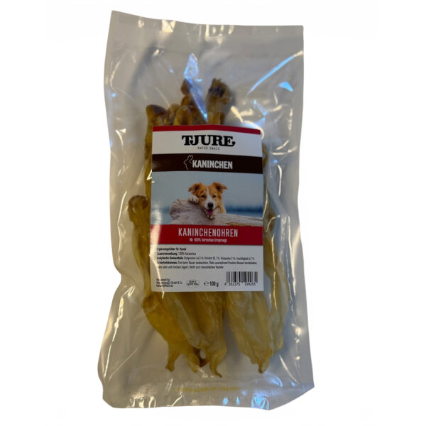 TJURE LOVESTYLE  Hund - Kaninchenohren 100g.