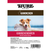 TJURE LOVESTYLE  Hund - Kaninchenohren 100g.