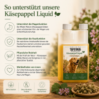 TJURE - Käsepappel Liquid - 500 ml | Naturkraft für ein gutes Bauchgefühl